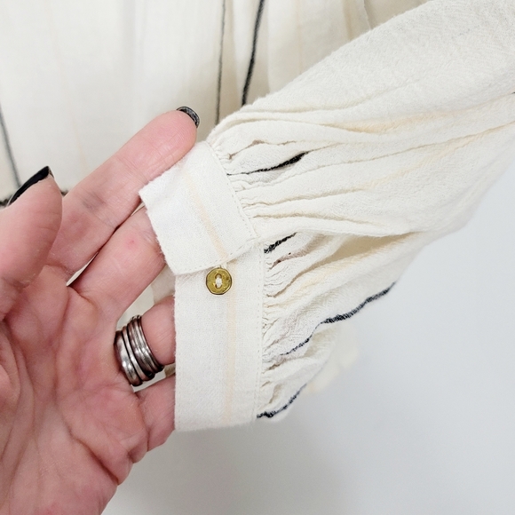 Ulla Johnson cream embroidered balloon sleeves top - Picture 9 of 10